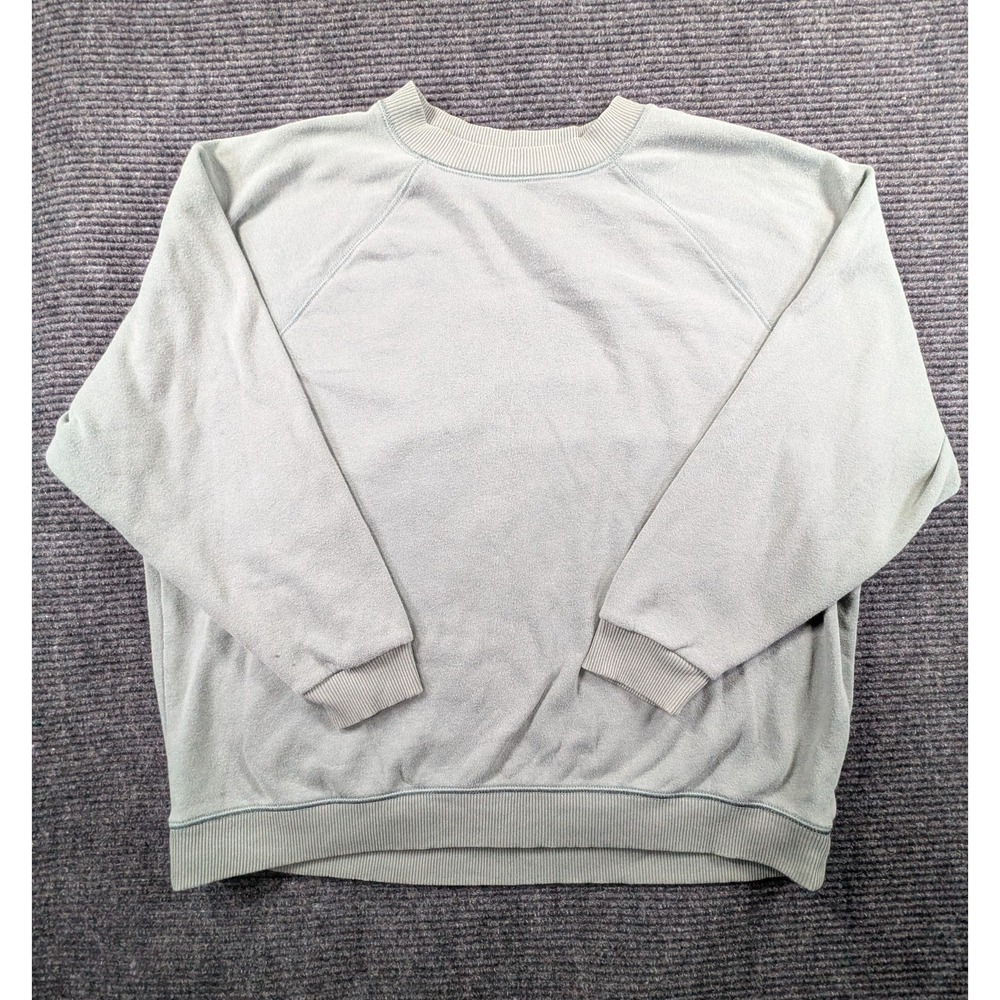 American Eagle Outfitters Sweatshirt Womens S Green Cotton Oversized Jegging Fit